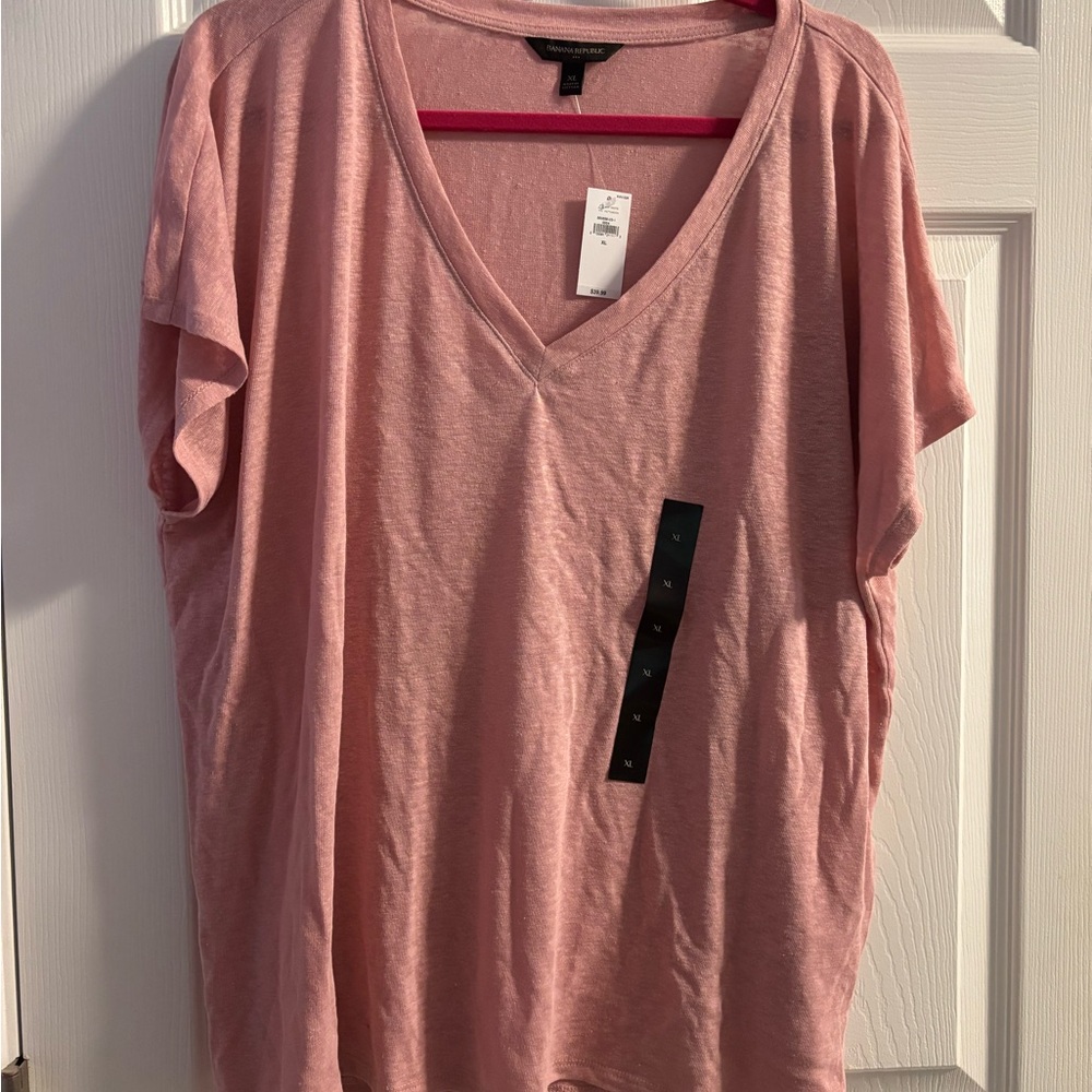 Banana Republic Pink Relaxed Short Sleeve T-Shirt
